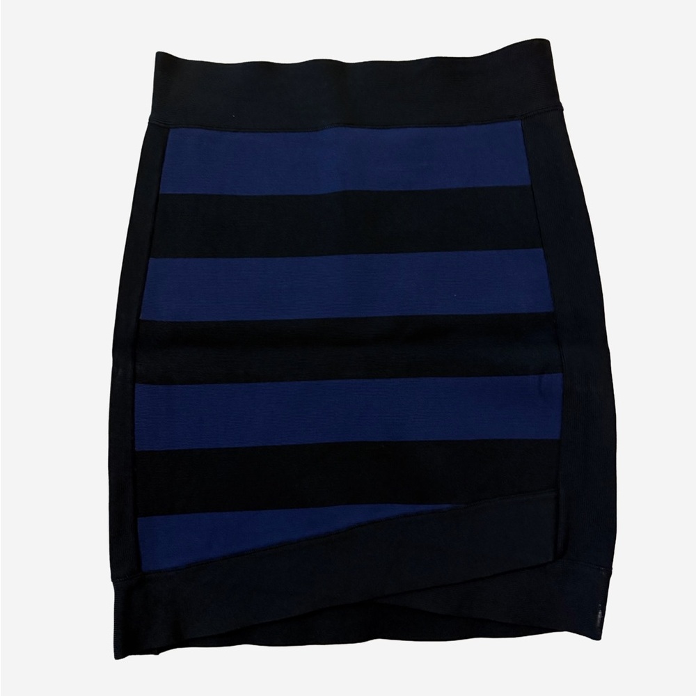 BCBGMaxAzria Black and Blue Pencil Skirt